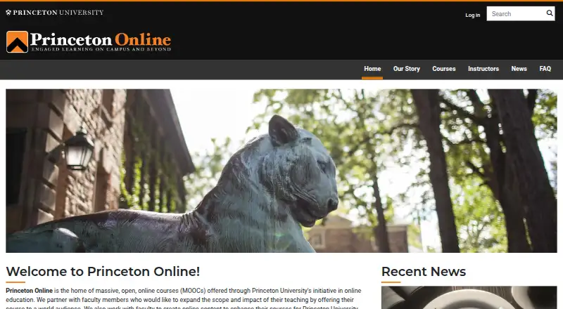 Princeton Online screenshot