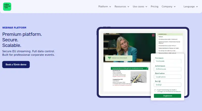 OnlineWebinar screenshot