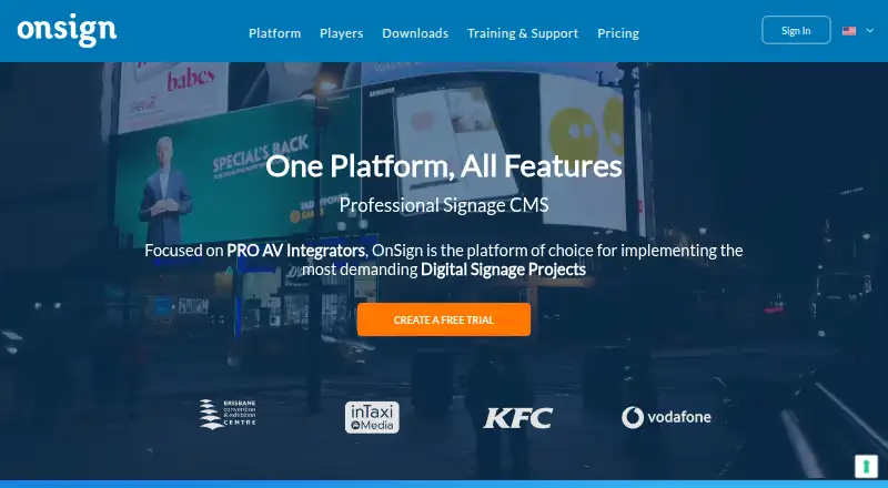 OnSign TV screenshot