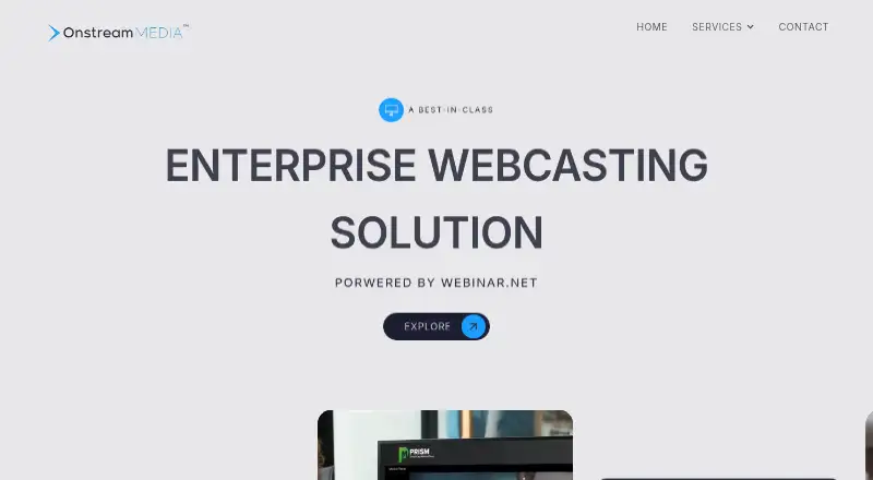 Onstream Webinars screenshot