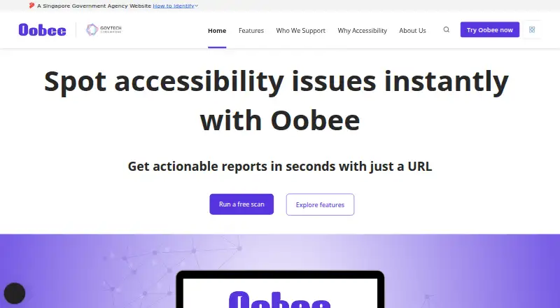 Oobee screenshot