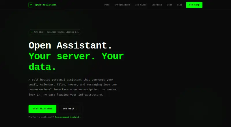 Open Assistant screenshot