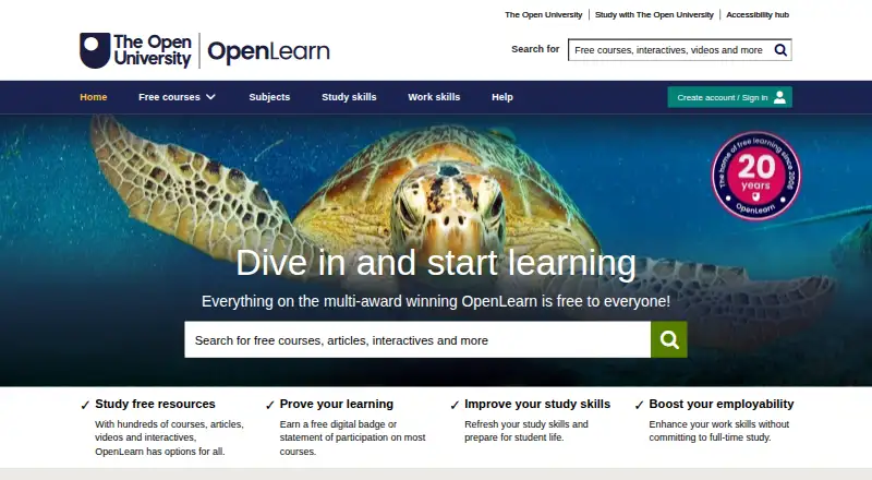 OpenLearn screenshot