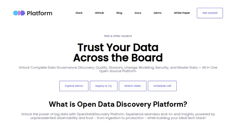 OpenDataDiscovery Platform screenshot