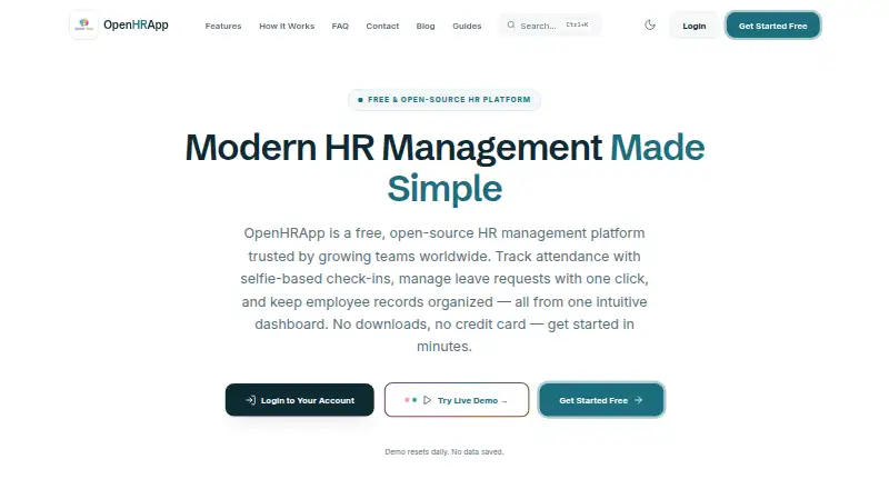 OpenHRApp screenshot
