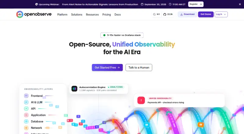 OpenObserve screenshot