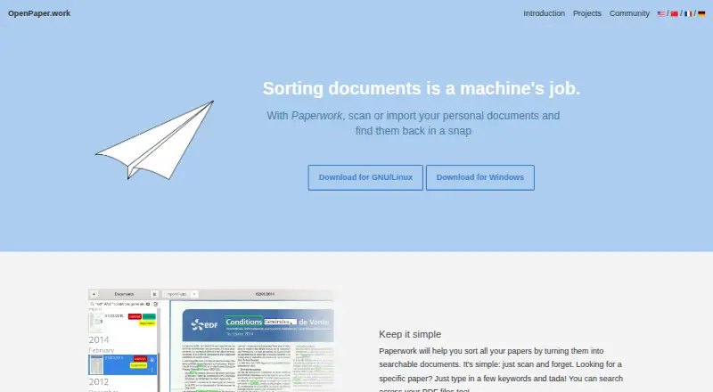 Paperwork screenshot