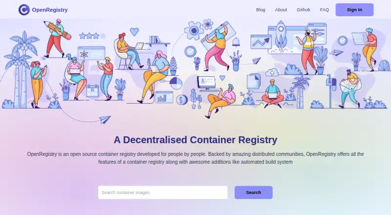 OpenRegistry screenshot