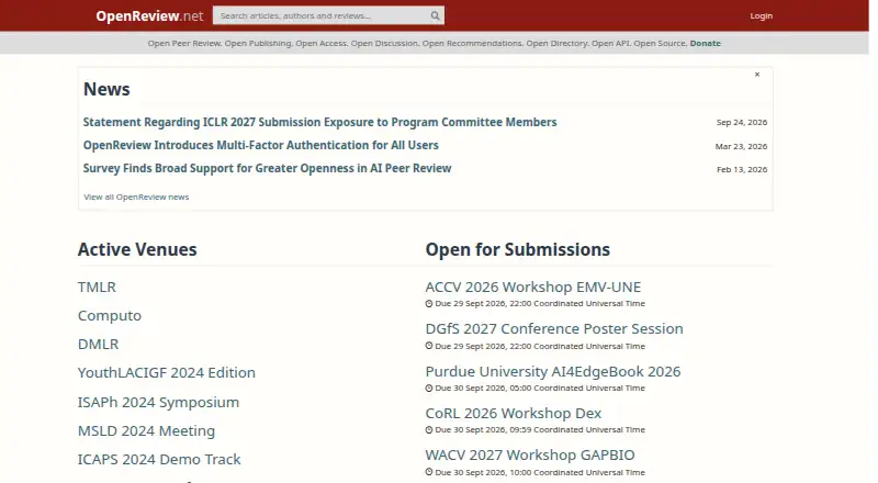 OpenReview screenshot