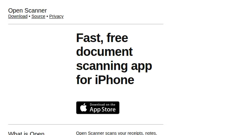 Open Scanner screenshot