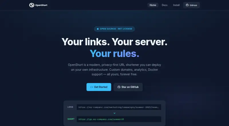 OpenShort screenshot