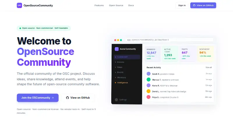 OpenSourceCommunity screenshot