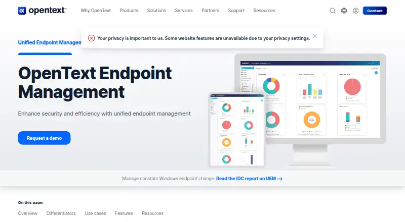 OpenText Endpoint Management screenshot