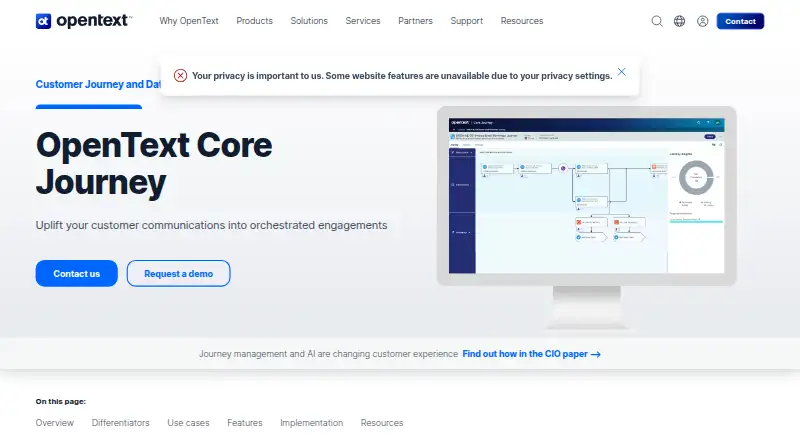 OpenText Core Journey screenshot