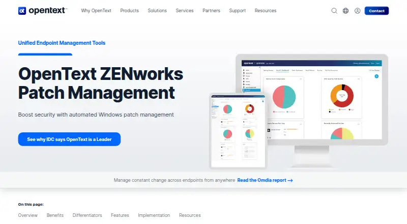 OpenText ZENworks Patch Management screenshot