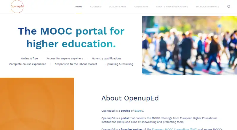 OpenupEd screenshot