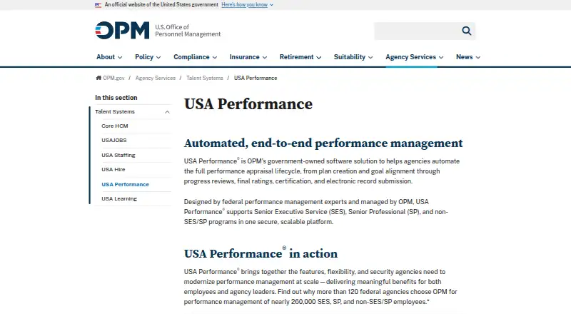 USA Performance screenshot