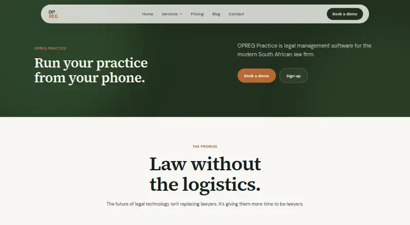 OPREG Practice screenshot