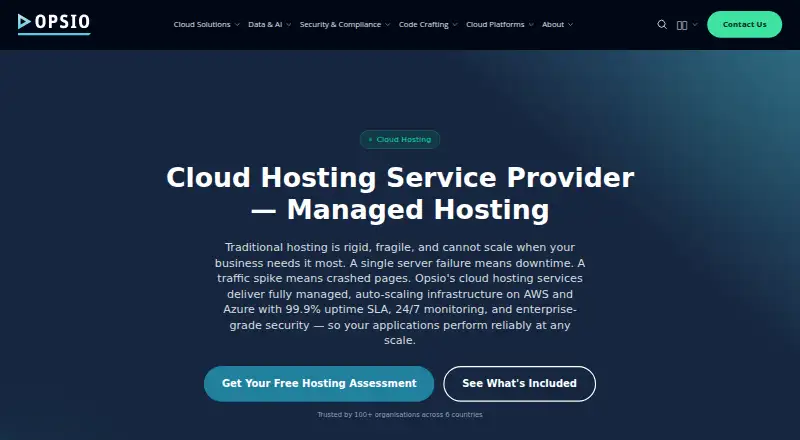 Opsio Cloud Hosting screenshot