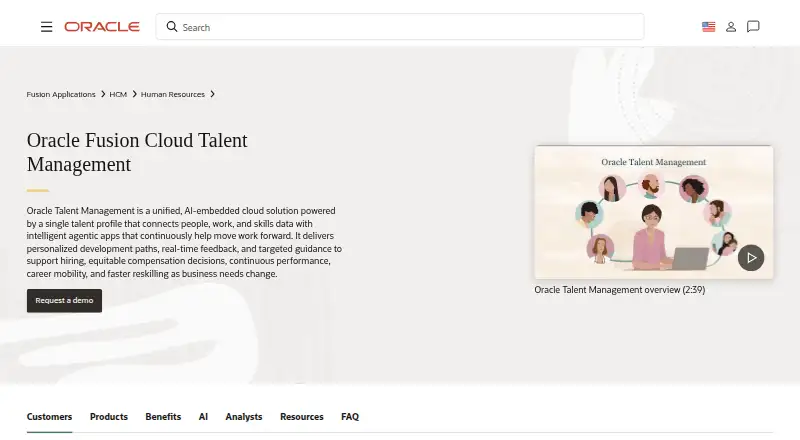 Oracle Cloud HCM screenshot