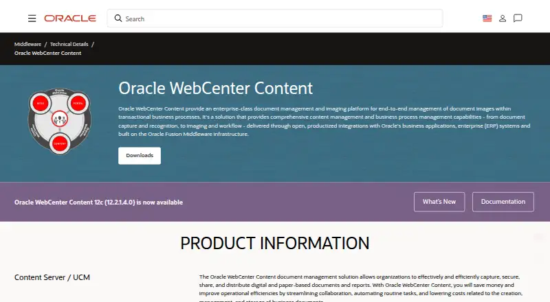 Oracle WebCenter Portal screenshot