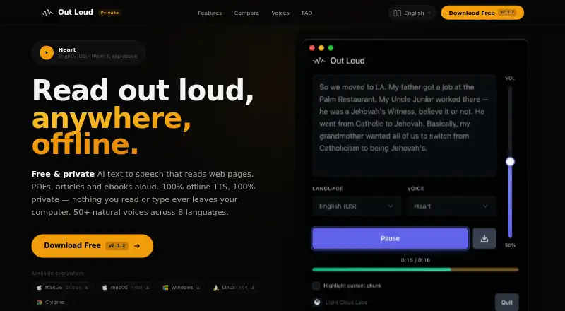 Out Loud screenshot