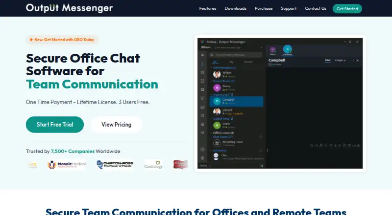Output Messenger screenshot