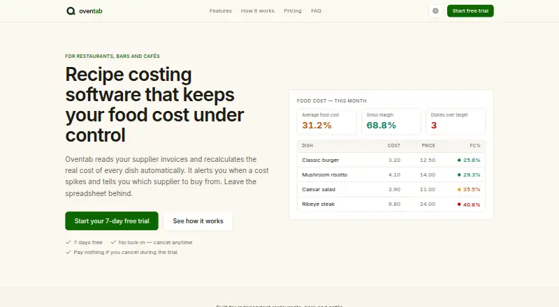 Oventab screenshot