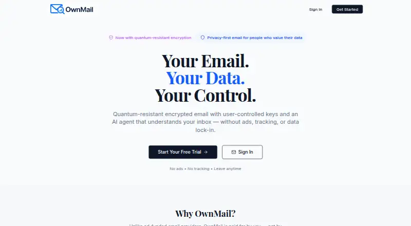 OwnMail screenshot