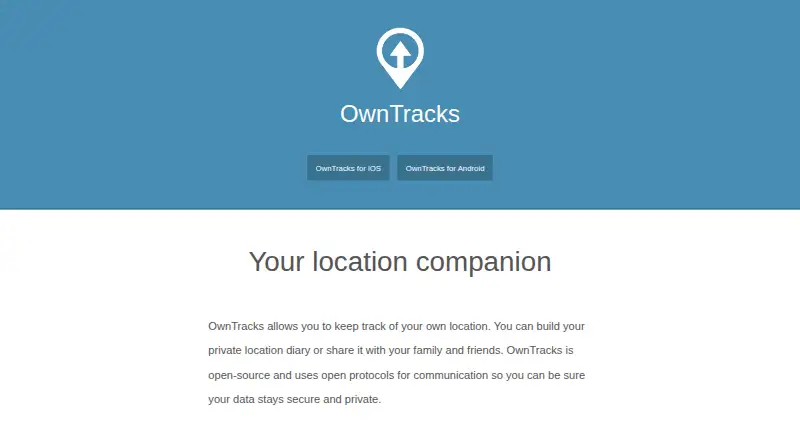 OwnTracks screenshot