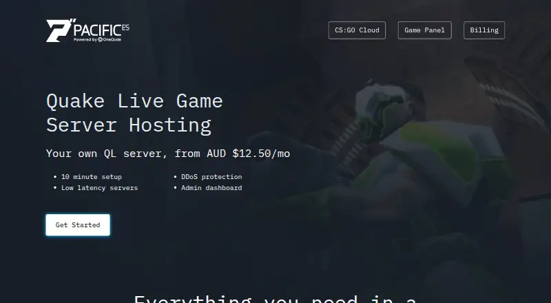 PacificES Quake Live Server Hosting screenshot