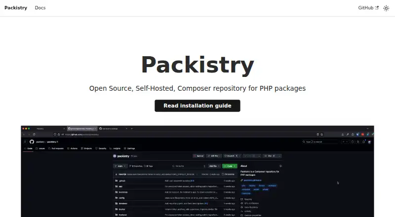 Packistry screenshot