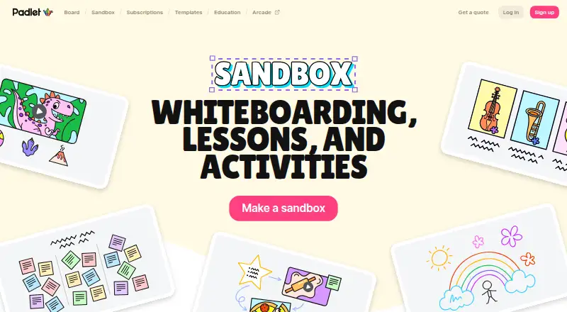 Padlet Sandbox screenshot