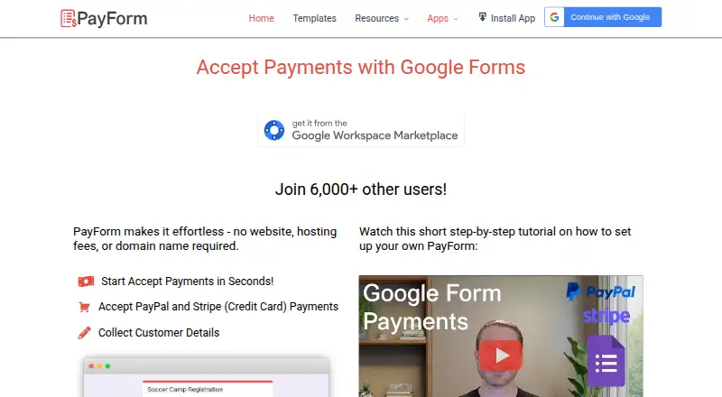 PayForm screenshot