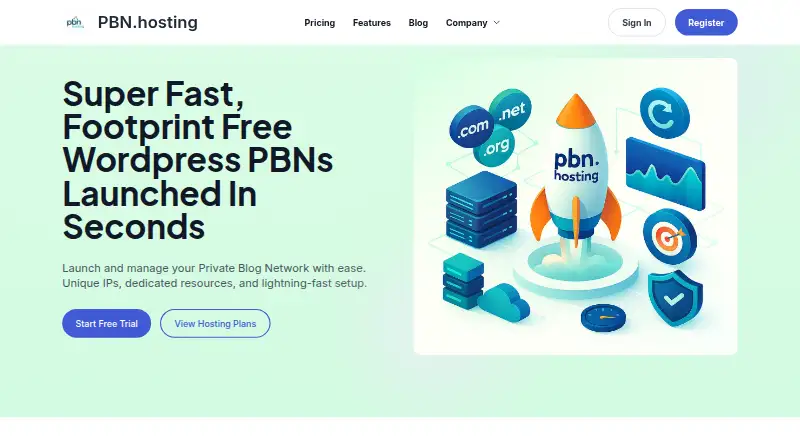 PBN.hosting screenshot