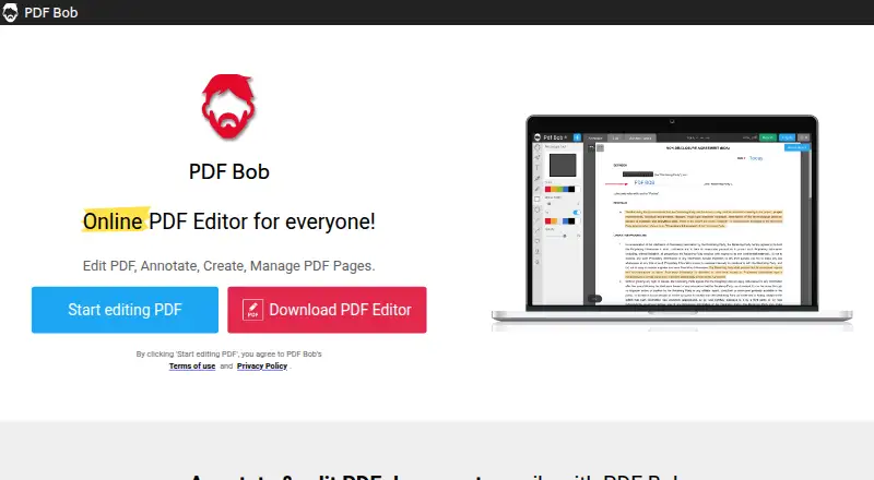 PDF Bob screenshot