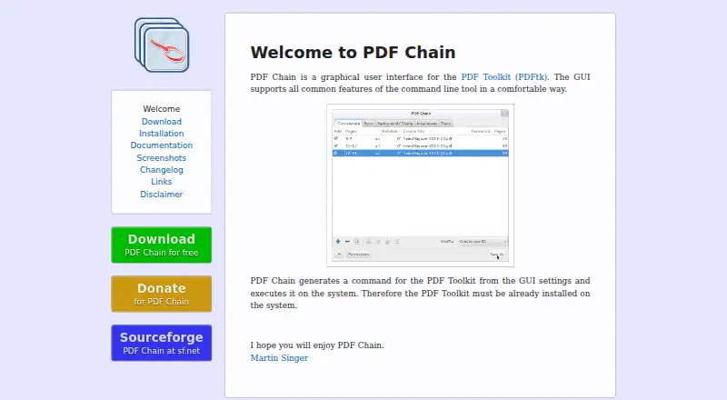 PDF Chain screenshot
