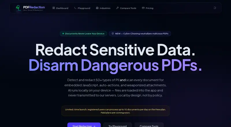 PDFRedaction screenshot