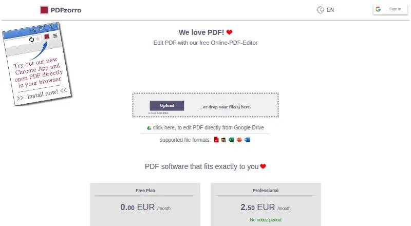 PDFzorro screenshot