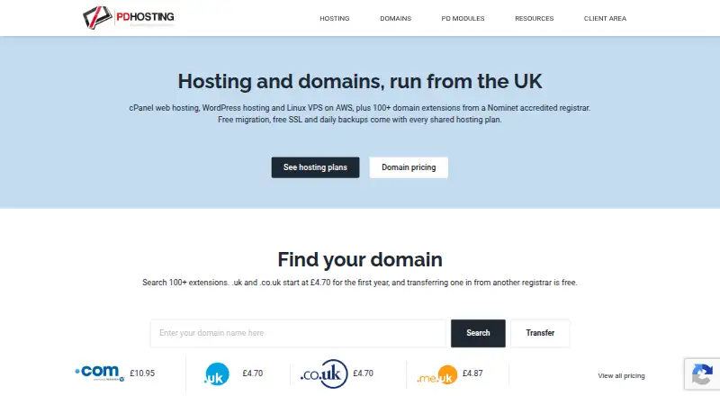 PD Hosting screenshot