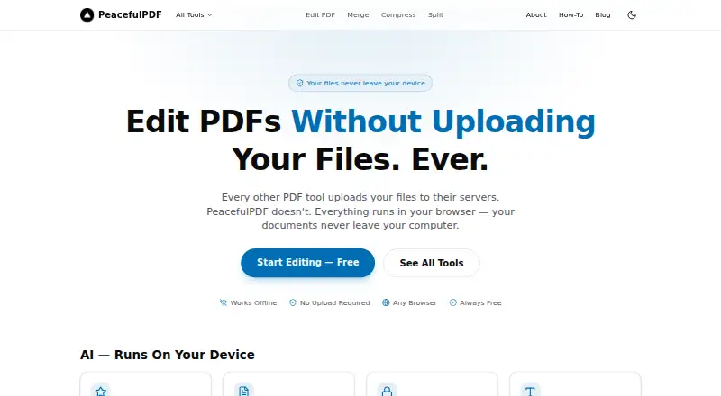 PeacefulPDF screenshot