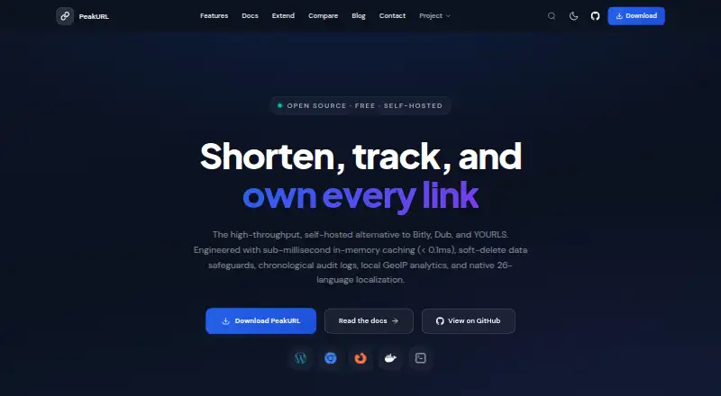 PeakURL screenshot