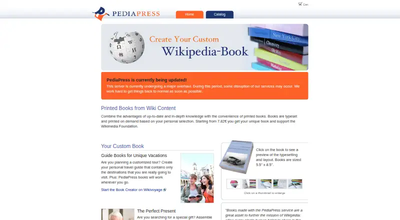 PediaPress screenshot