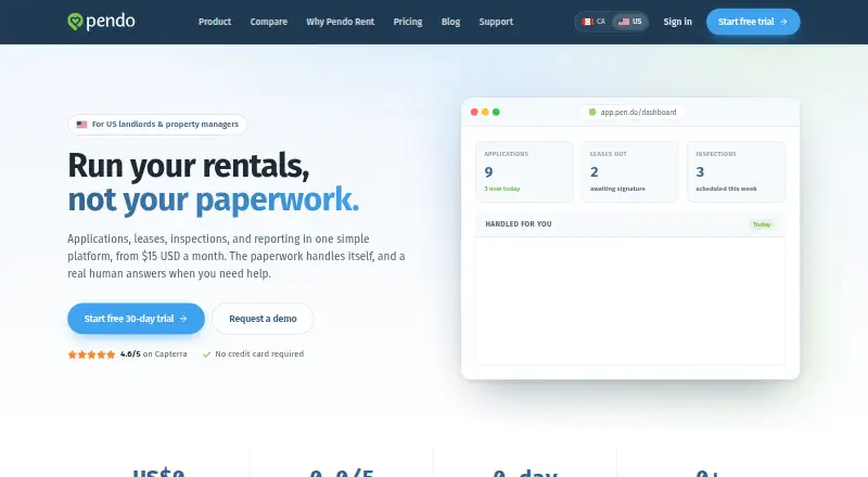 Pendo Rent screenshot