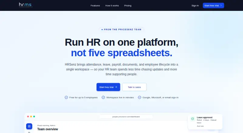 HRSenz screenshot