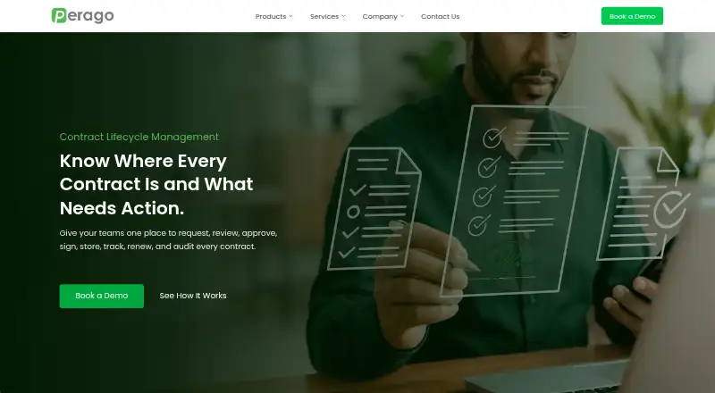 Perago Contract Lifecycle Management screenshot