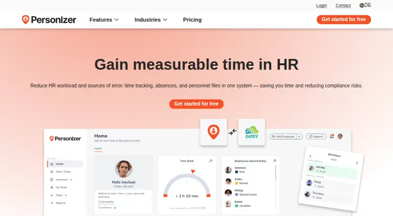 Personizer screenshot