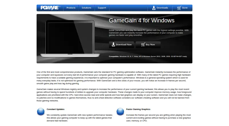 GameGain screenshot