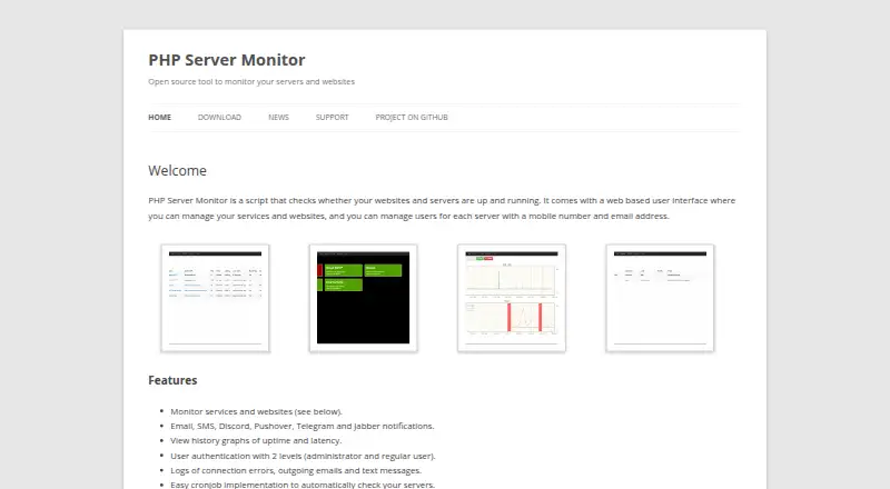 PHP Server Monitor screenshot