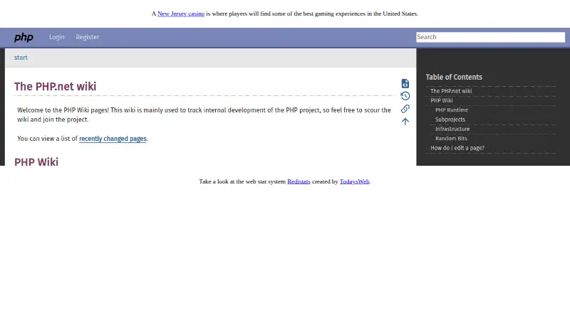 PhpWiki screenshot